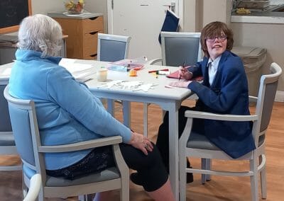 Pupils help out at a residential home for the elderly